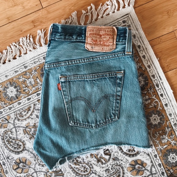 Levi's Pants - Levi’s 501 cut-off distressed boyfriend shorts